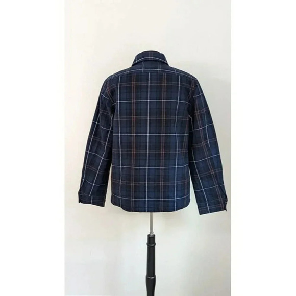 Slate & Stone Men's Blue Plaid Flannel Shirt Jacket Size M (MSRP $398) - Picture 4 of 7